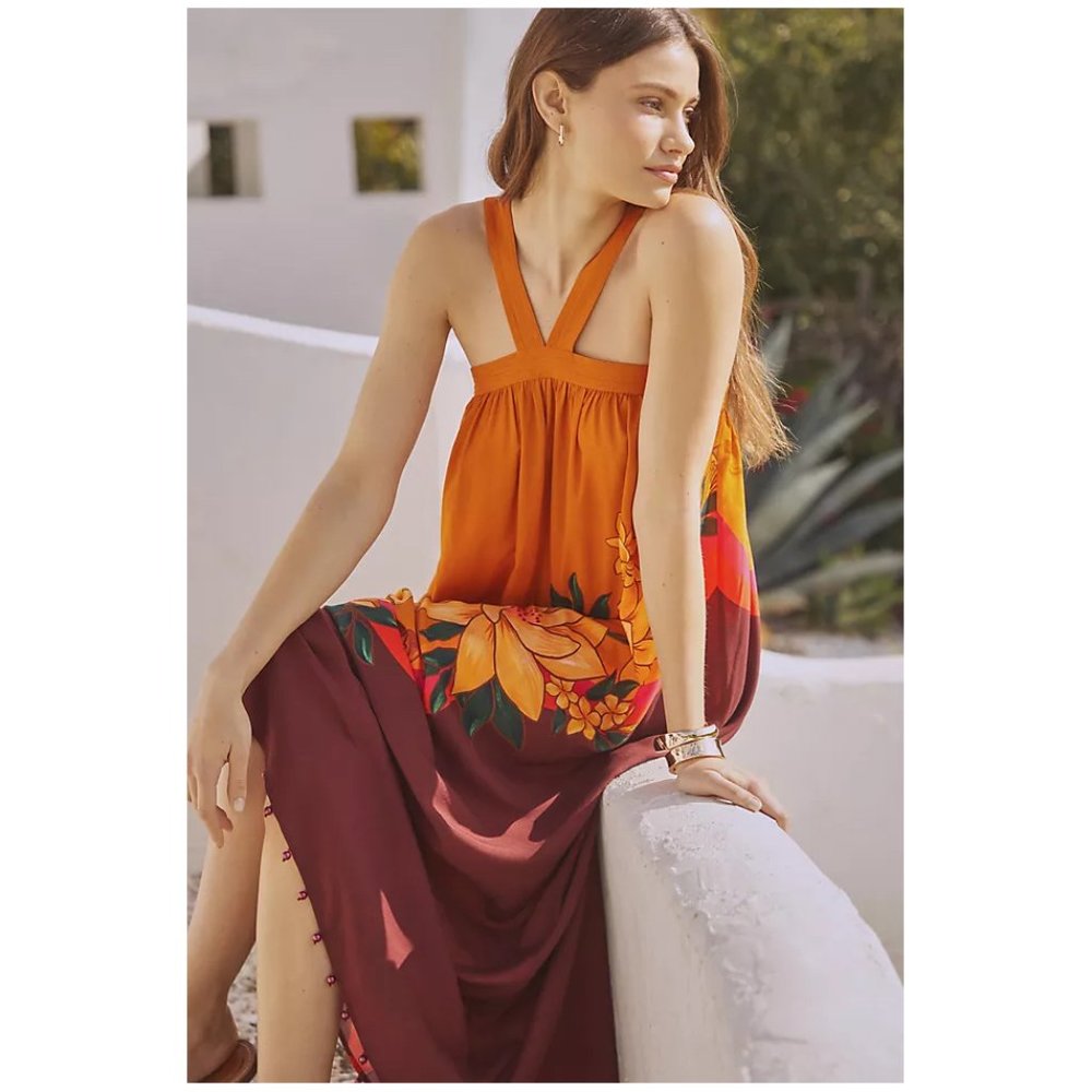 Farm Rio | Halter Maxi Maxi Dress | NWT - Picture 3 of 7